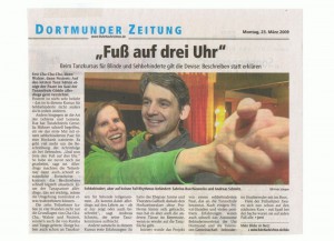 Tanzkursus für Blinde und Sehbehinderte